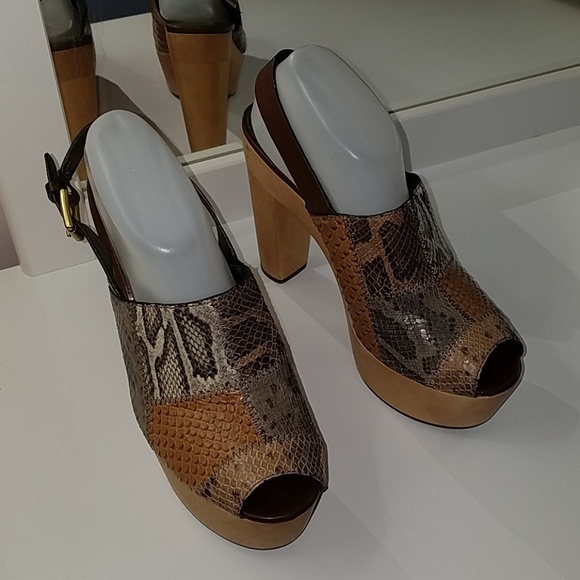 COACH LEATHER CLOG HEELS - Picture 7 of 8